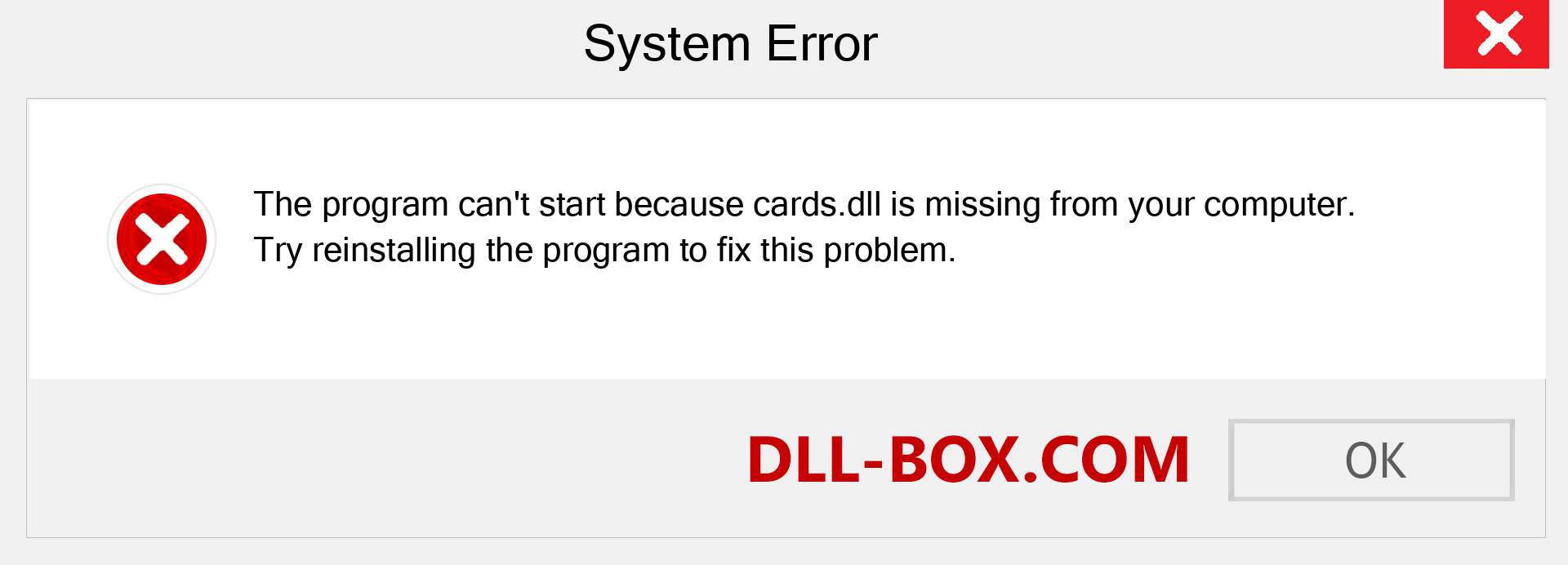  cards.dll file is missing?. Download for Windows 7, 8, 10 - Fix  cards dll Missing Error on Windows, photos, images